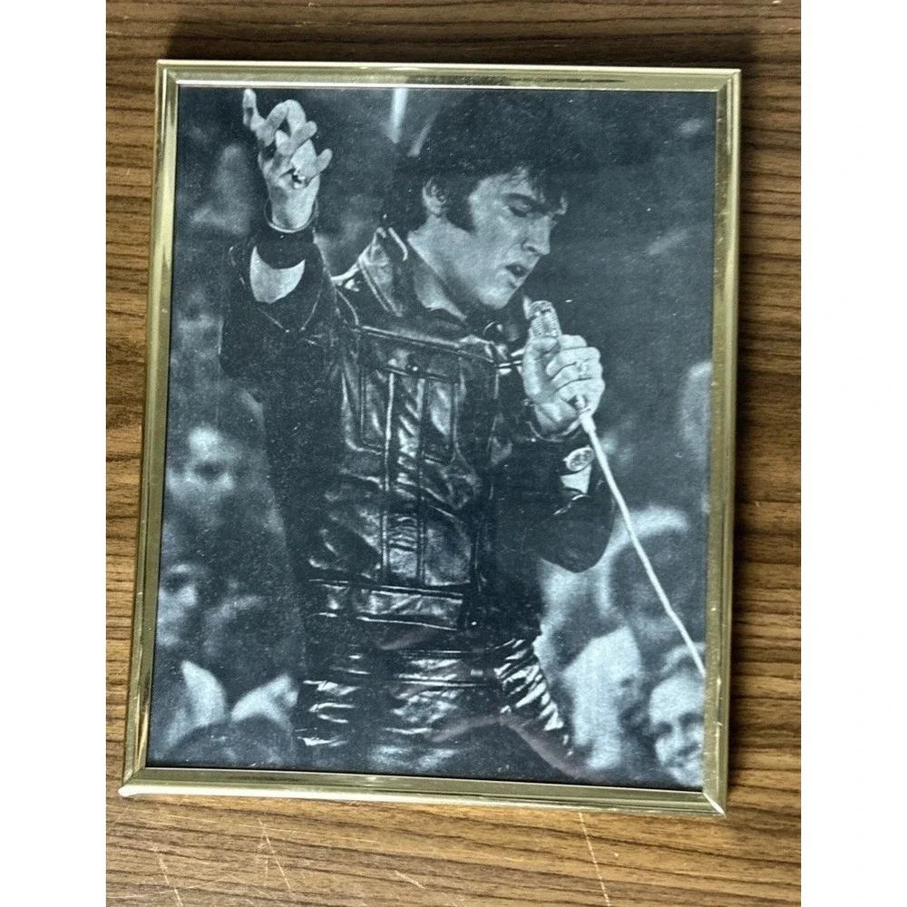 Vintage Elvis Presley Framed Portrait Collection Set Of 2 Music Memorabilia 8x10